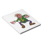 Halloween Green Zombie Monster Notitieblok (Schuin)