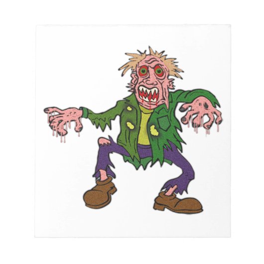 Halloween Green Zombie Monster Notitieblok (Voorkant)