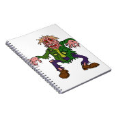 Halloween Green Zombie Monster Notitieboek (Rechterzijde)