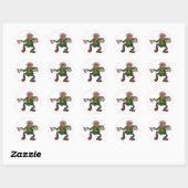 Halloween Green Zombie Monster Ronde Sticker (Vel)