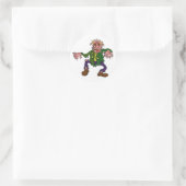 Halloween Green Zombie Monster Ronde Sticker (Tas)