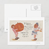 Halloween Greeting A Gladsome Halloween Briefkaart (Voorkant / Achterkant)