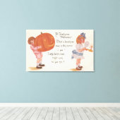 Halloween Greeting A Gladsome Halloween Canvas Afdruk (Insitu (Houten vloer))