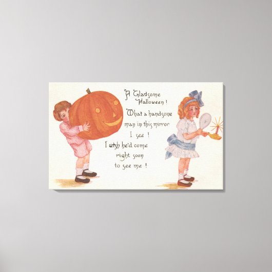 Halloween Greeting A Gladsome Halloween Canvas Afdruk (Voorkant)