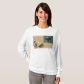 Halloween Greeting Black Cat T-shirt (Voorkant volledig)