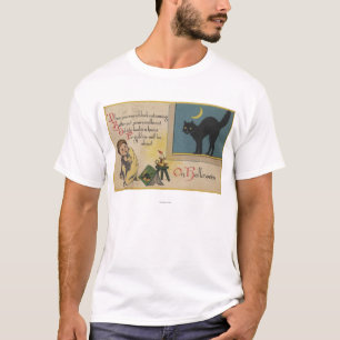Halloween Greeting Black Cat T-shirt
