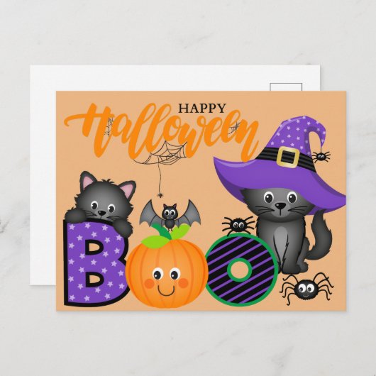 Halloween Greeting Briefkaart (Voorkant / Achterkant)