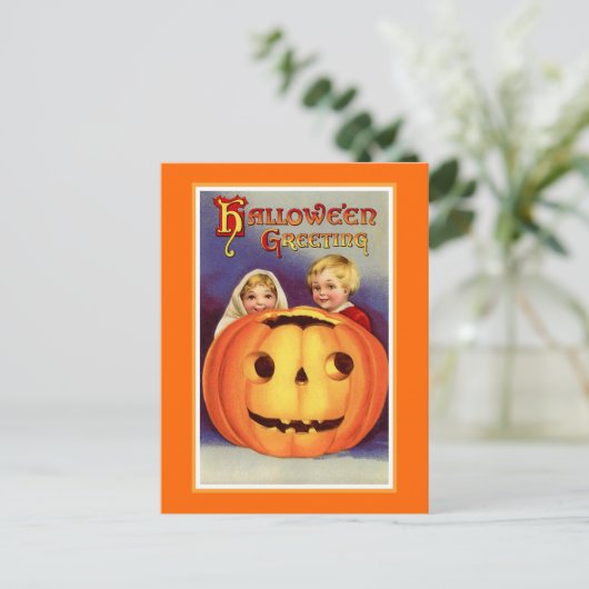 "Halloween Greeting" Briefkaart (Staand voorkant)