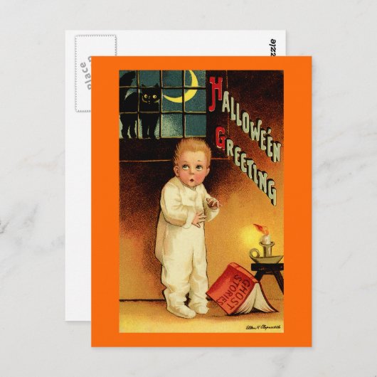 Halloween Greeting Briefkaart (Voorkant / Achterkant)