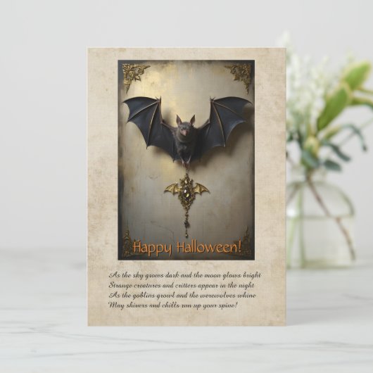 Halloween Greeting Card Bedankkaart (Staand voorkant)