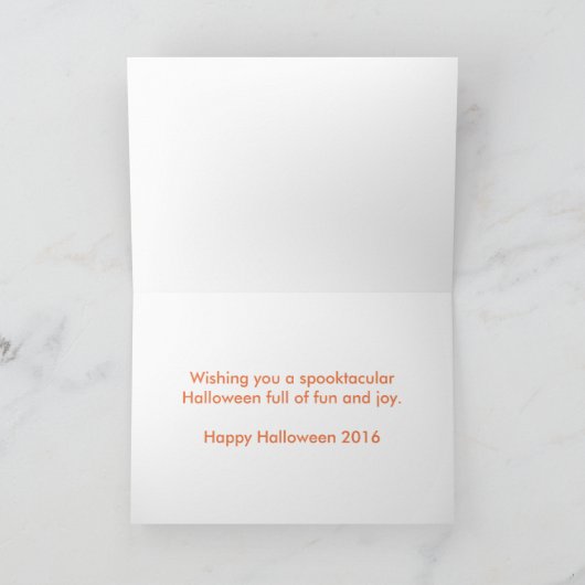 Halloween Greeting Card with Dancing Skull's Kaart (Binnen)