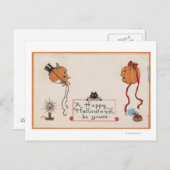 Halloween Greeting en mevrouw Jack-O-Lantern Briefkaart (Voorkant / Achterkant)
