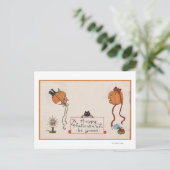 Halloween Greeting en mevrouw Jack-O-Lantern Briefkaart (Staand voorkant)