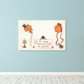 Halloween Greeting en mevrouw Jack-O-Lantern Canvas Afdruk (Insitu (Houten vloer))