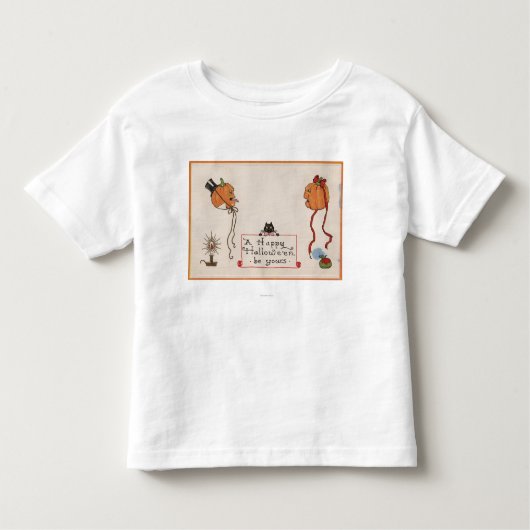 Halloween Greeting en mevrouw Jack-O-Lantern Kinder Shirts (Voorkant)