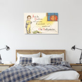 Halloween Greeting Goblin in Window Canvas Afdruk (Insitu (Slaapkamer))