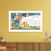 Halloween Greeting Hist en Hark Canvas Afdruk (Insitu (Woonkamer))