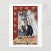Halloween Greeting Man en Ghost Briefkaart (Voorkant)