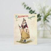 Halloween Greeting van de Fancy heks Briefkaart (Staand voorkant)