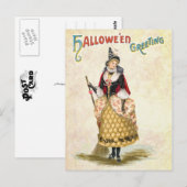 Halloween Greeting van de Fancy heks Briefkaart (Voorkant / Achterkant)