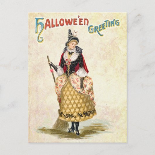 Halloween Greeting van de Fancy heks Briefkaart (Voorkant)