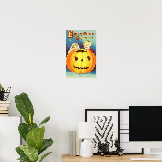 Halloween Greeting Vintage Poster (Thuiskantoor)