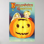 Halloween Greeting Vintage Poster (Voorkant)