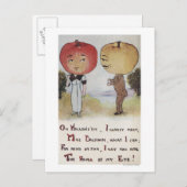 Halloween GreetingApple Head Briefkaart (Voorkant / Achterkant)