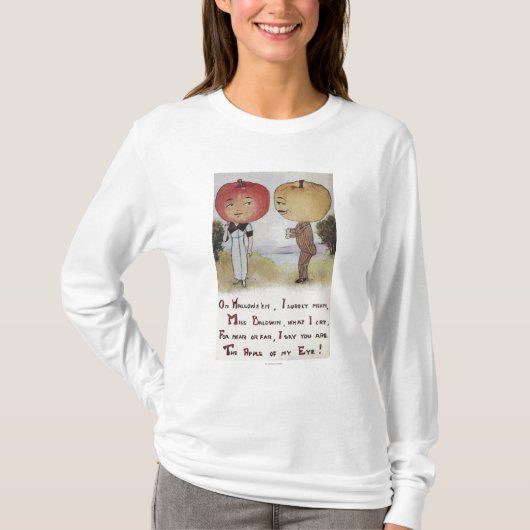 Halloween GreetingApple Head T-shirt (Voorkant)
