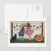 Halloween GreetingApples op Koord Briefkaart (Voorkant / Achterkant)