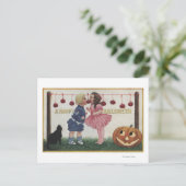 Halloween GreetingApples op Koord Briefkaart (Staand voorkant)