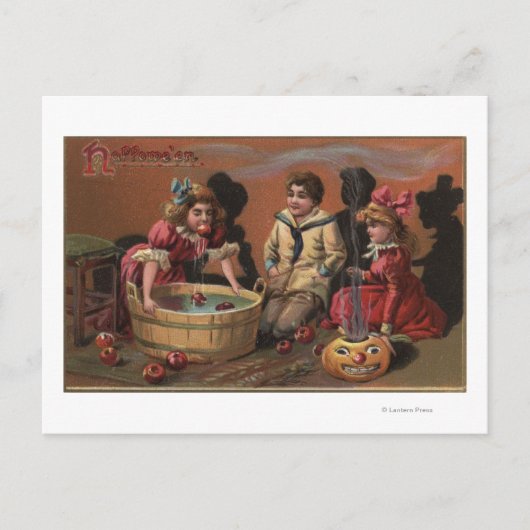 Halloween GreetingBobbing voor appels #2 Briefkaart (Voorkant)