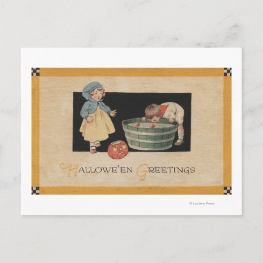 Halloween GreetingBobbing voor appels Briefkaart (Voorkant)