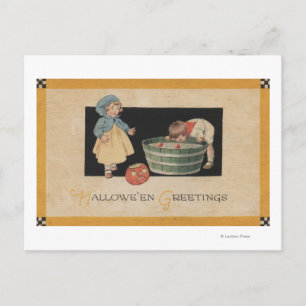 Halloween GreetingBobbing voor appels Briefkaart