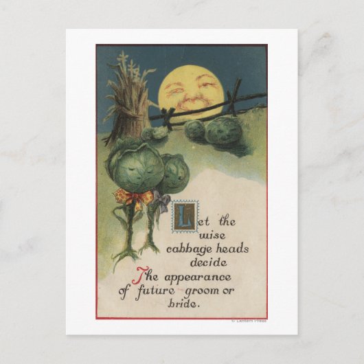 Halloween GreetingCabbage Anthropomorfisme Briefkaart (Voorkant)