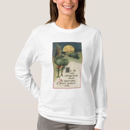 Halloween GreetingCabbage Anthropomorfisme T-shirt (Voorkant)