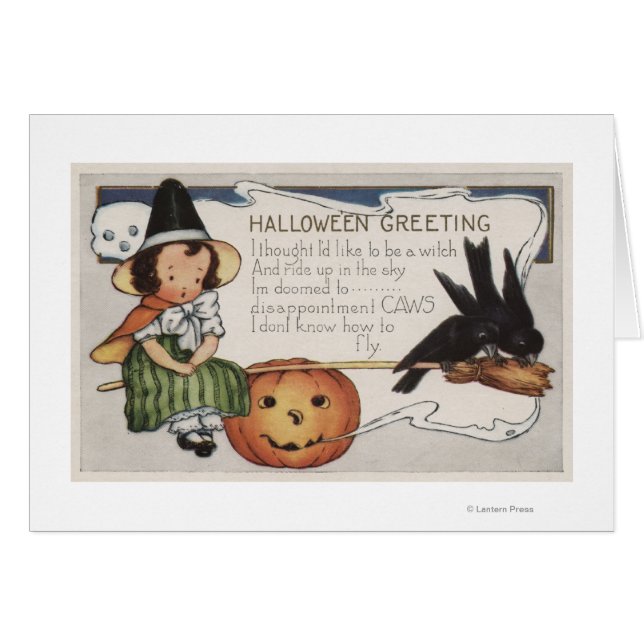 Halloween GreetingCrows (Voorkant Horizontaal)