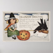 Halloween GreetingCrows Poster (Voorkant)