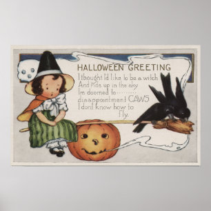Halloween GreetingCrows Poster