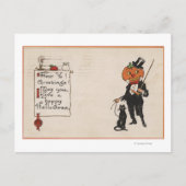 Halloween GreetingJack-O-Lantern in Tux Briefkaart (Voorkant)
