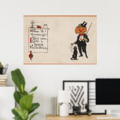 Halloween GreetingJack-O-Lantern in Tux Poster (Thuiskantoor)