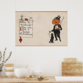 Halloween GreetingJack-O-Lantern in Tux Poster (Keuken)