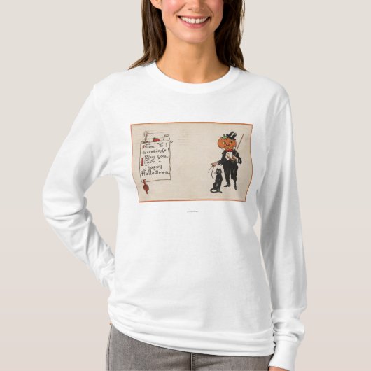 Halloween GreetingJack-O-Lantern in Tux T-shirt (Voorkant)