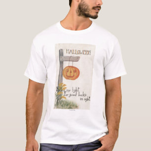 Halloween GreetingJack-O-Lantern op Post T-shirt