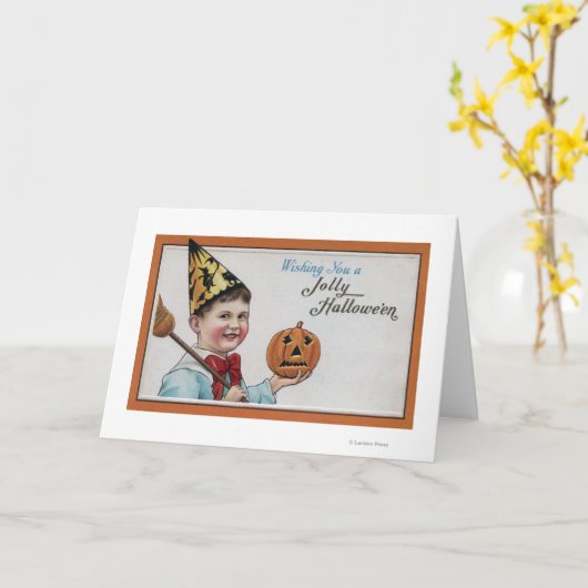 Halloween GreetingJolly Halloween Kaart (Gele Bloem)