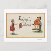 Halloween GreetingKid on Fence Briefkaart (Voorkant)