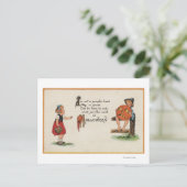 Halloween GreetingKid on Fence Briefkaart (Staand voorkant)