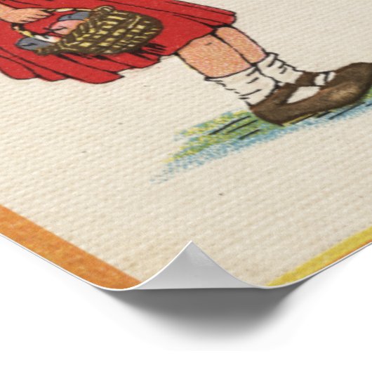 Halloween GreetingKid on Fence Poster (Hoek)