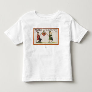 Halloween GreetingPumpkin op Stick Kinder Shirts