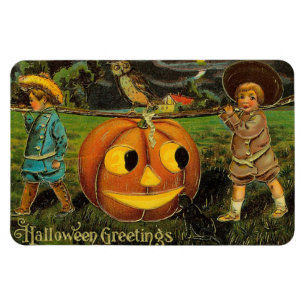 Halloween Greetings Boys Jack O Lantern  Magneet